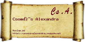 Csomós Alexandra névjegykártya