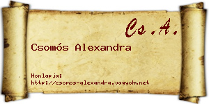 Csomós Alexandra névjegykártya