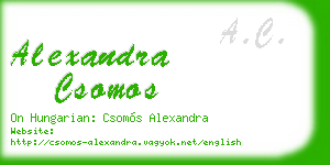 alexandra csomos business card